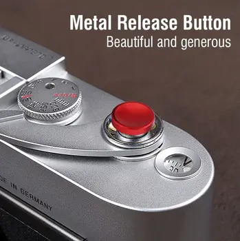 Спусковая кнопка затвора из мягкого металла (2 шт./красная) Высококачественная Вогнутая кнопка спуска затвора камеры для Fujifilm Fuji X-T4 X-T30 X-T3 X-T2 X10