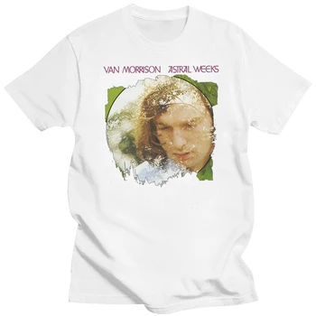 Мужские футболки Van Morrison Astral Weeks, красивые топы, удобные юмористические футболки с коротким рукавом, белые (2)