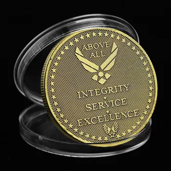 Коллекционная монета Ветерана военно-воздушных сил США на пенсии Памятная монета военно-воздушных сил США Сувенирная монета с бронзовым покрытием