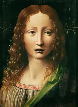 Голова Спасителя работы Леонардо Да Винчи Холст, масло, картины ручной росписи для украшения дома на стене в гостиной