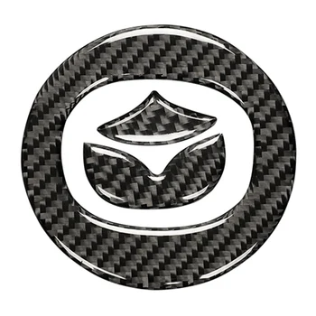 Наклейки С Логотипом Рулевого Колеса Автомобиля С Отделкой Из Углеродного Волокна, Аксессуары Для Интерьера Mazda CX-5 2017 2018 2019 2020
